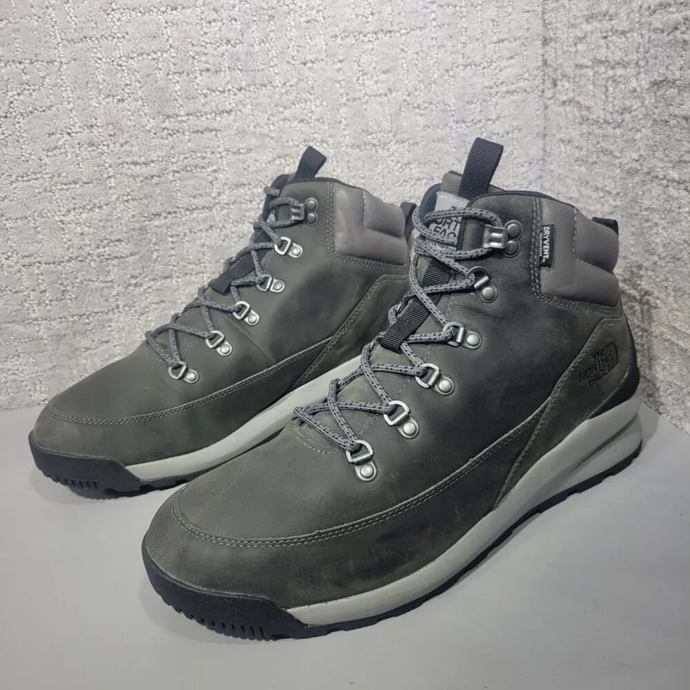 The North Face Back-To-Berkeley Mens Size US 12 Gray Mid Waterproof Hiking Boots